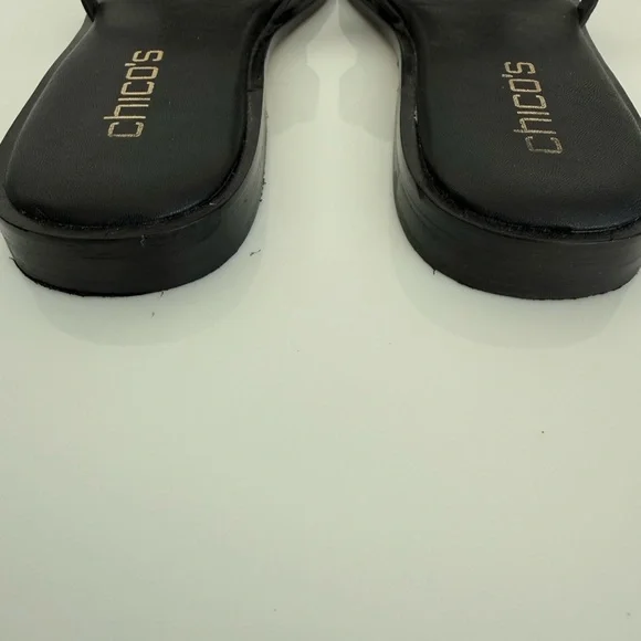 Chico's Ilaria Black Slide Sandals Size 7 - Picture 4 of 7